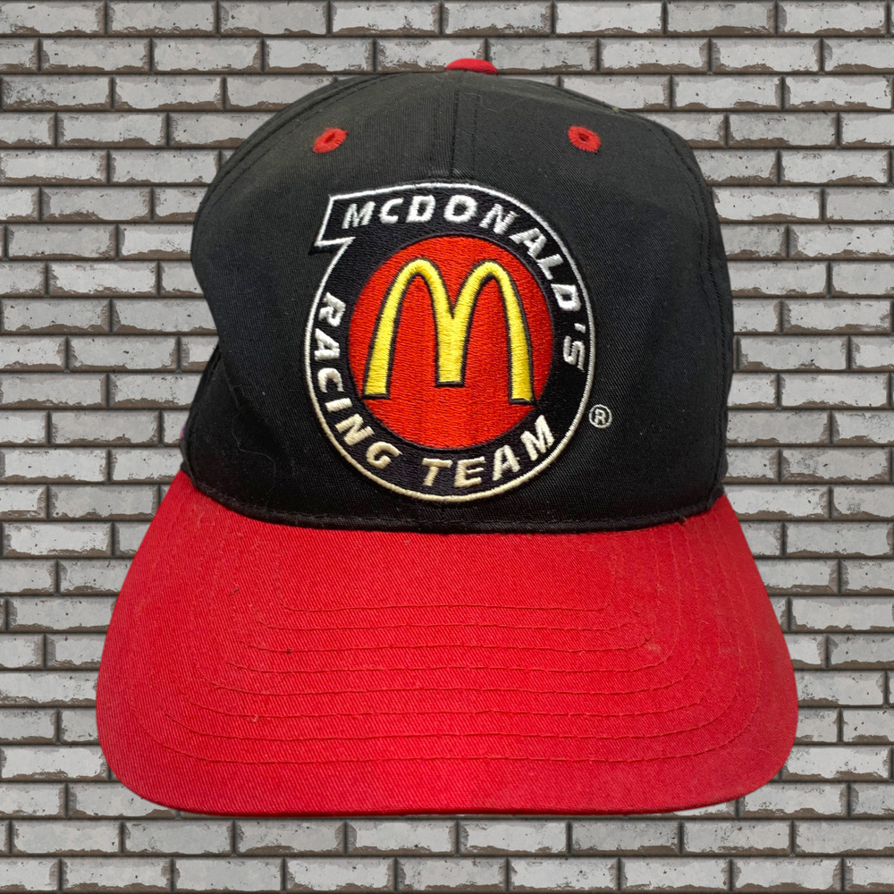 Vintage 1998 McDonald's Racing Team Bill Elliott #94 Snapback Dad Hat Cap Black
